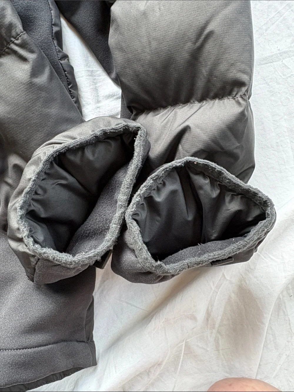 North Face 550 Down Hybrid Black Quilted Puffer JacketMens XL